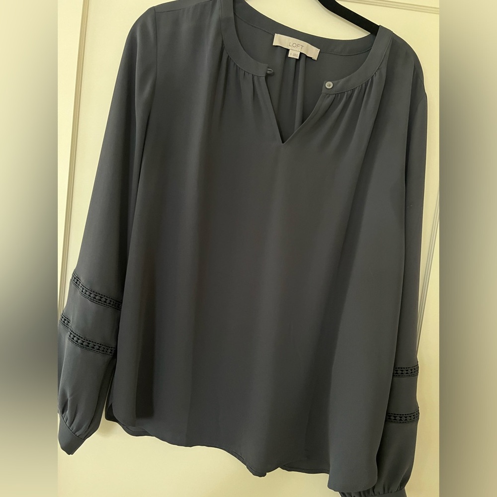 Loft Grey Blouse size Small